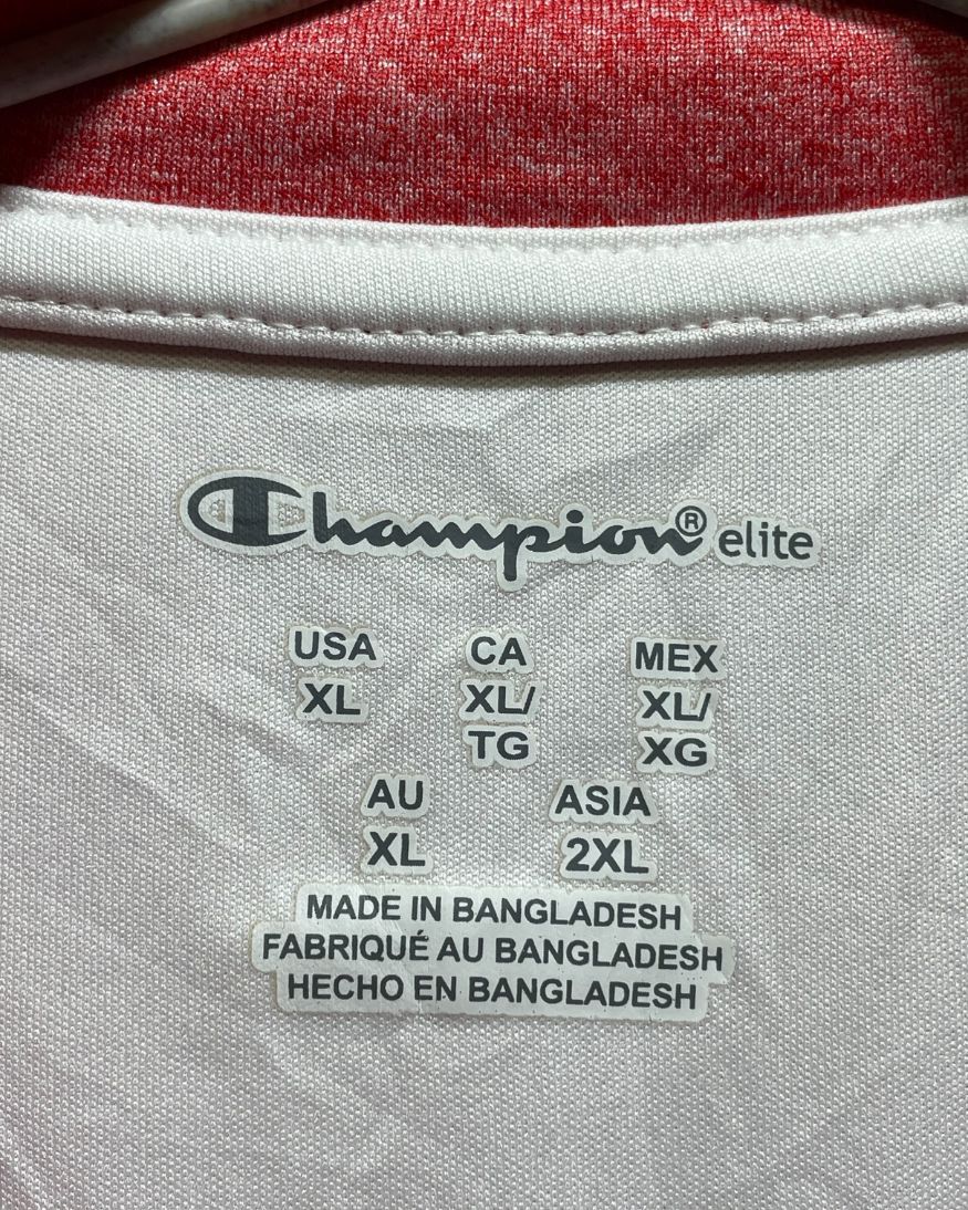 Champion Red Sport Polo T Shirt For Men XL | Preloved Labels