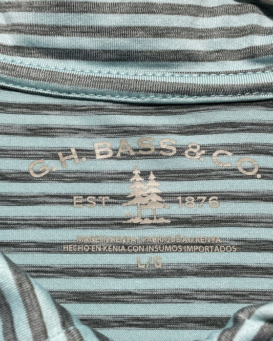 G.H. Bass & Co Blue Sport Polo T Shirt For Men L | Preloved Labels