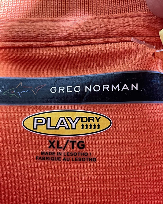 Greg Norman Orange Sport Polo T Shirt For Men XL | Preloved Labels