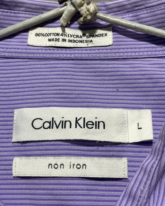 Calvin Klein Purple Cotton Shirt For Men Large | Preloved Labels