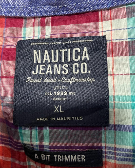 Nautica Red Cotton Shirt For Men X Large | Preloved Labels