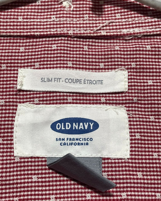 Old Navy Red Cotton Shirt For Men Large | Preloved Labels