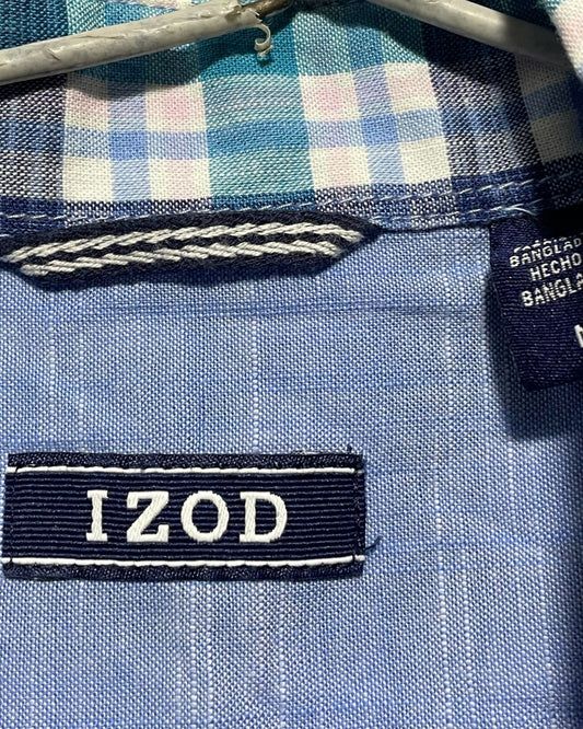 Izod Blue Cotton Shirt For Men Medium | Preloved Labels