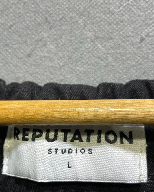 Reputation Black Cargo Pants For Men X Large