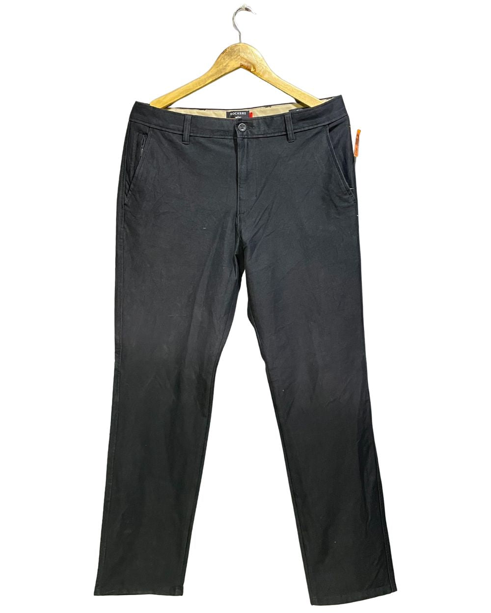 Dockers Black Cotton Dress Pant For Men Large