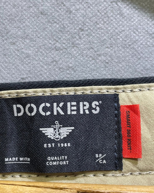 Dockers Black Cotton Dress Pant For Men Large