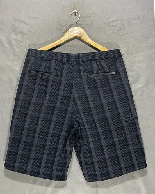 Greg Norman Black Cotton Short For Men Large