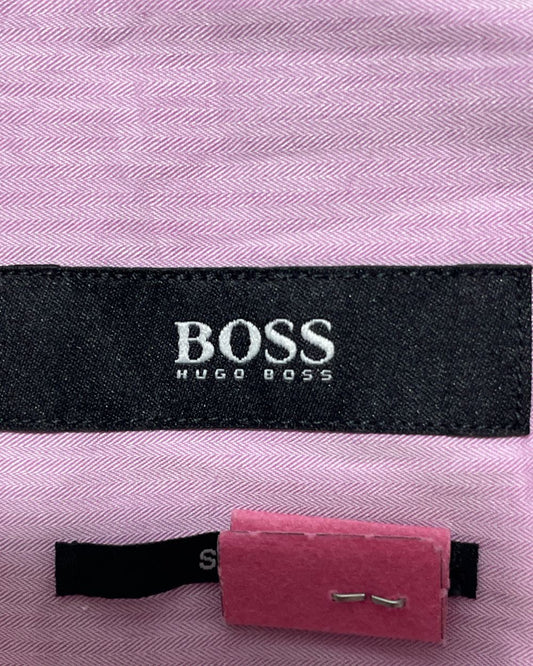 Boss Pink Cotton Shirt For Men Small