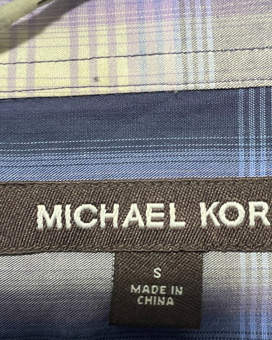 Michael Kors Blue Cotton Shirt For Men Small