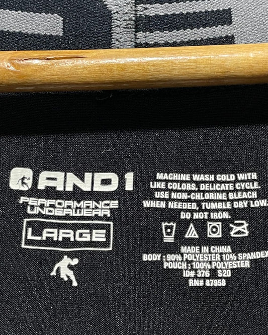 AND1 Black Boxer Underwear For Men Large