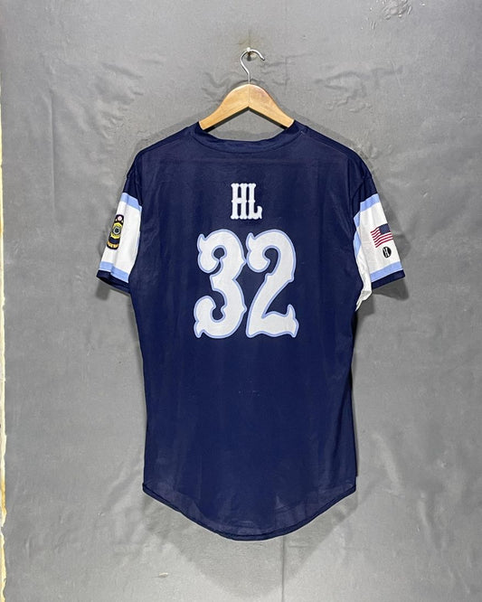 Preloved Labels Blue Sports T Shirt For Men Medium