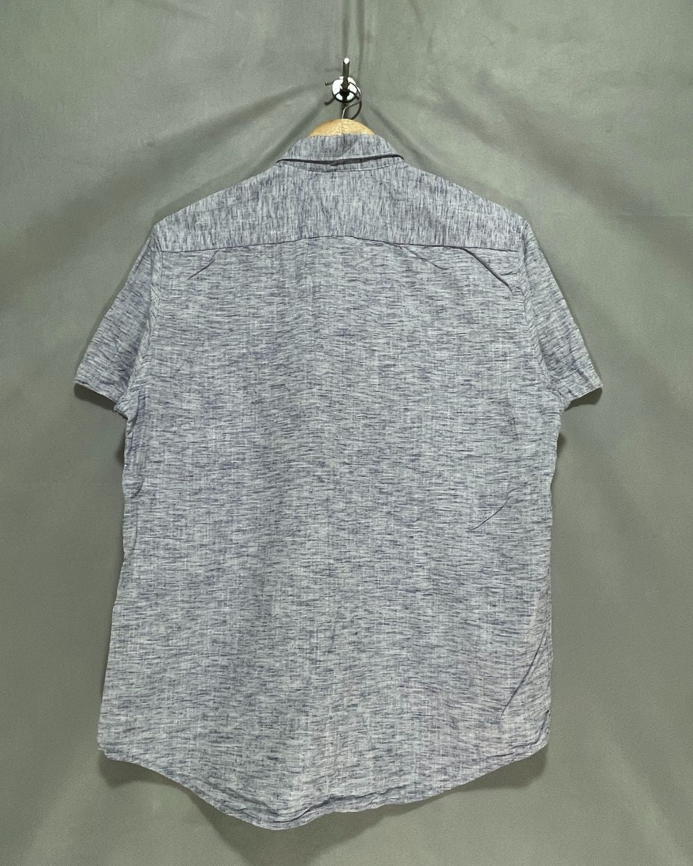 Denim & Flower Gray Cotton Shirt For Men M