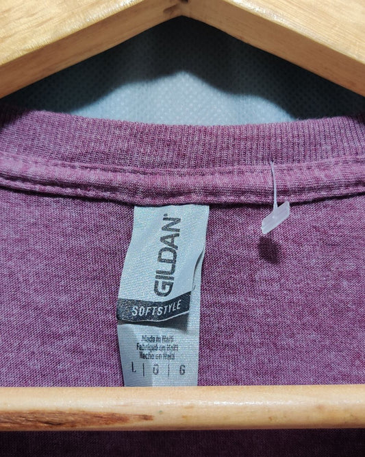 Gildan Purple Sport T Shirt For Men L