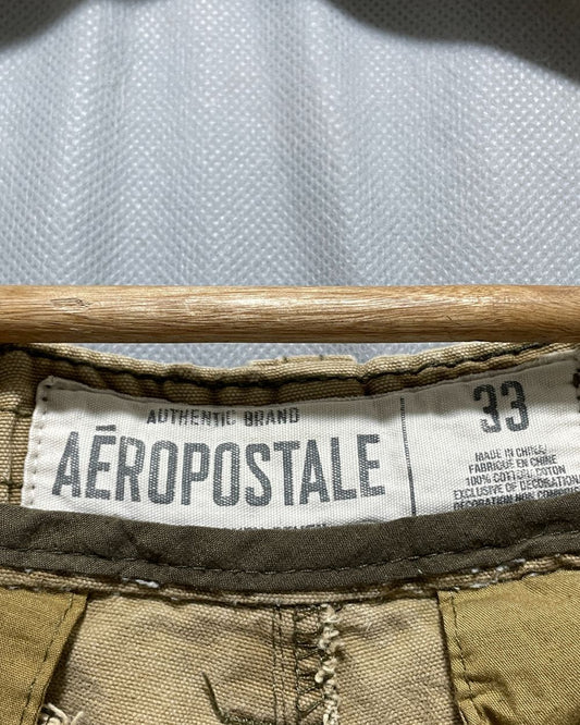 Aeropostale Khaki Cotton Short For Men Medium