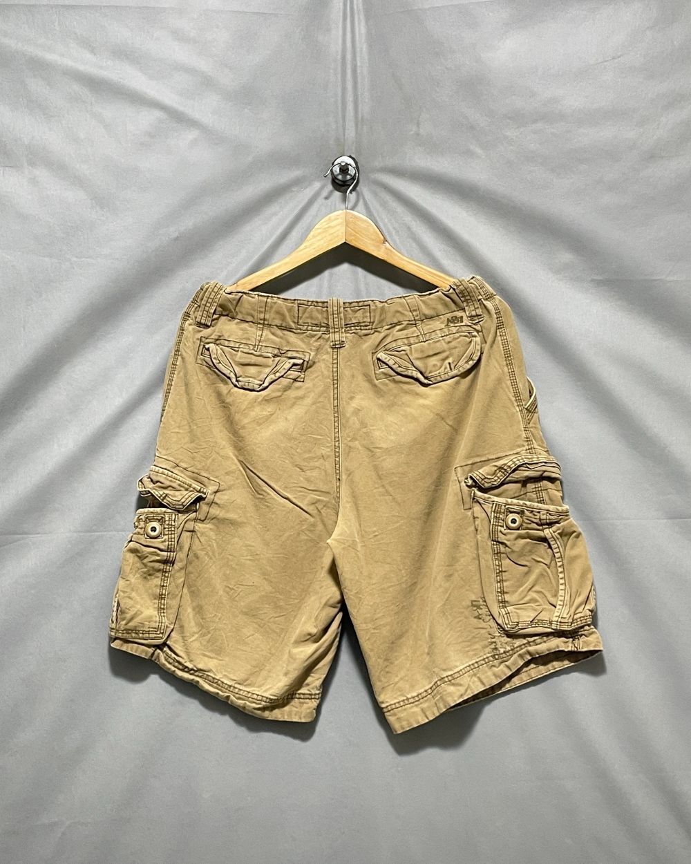 Aeropostale Khaki Cotton Short For Men Medium