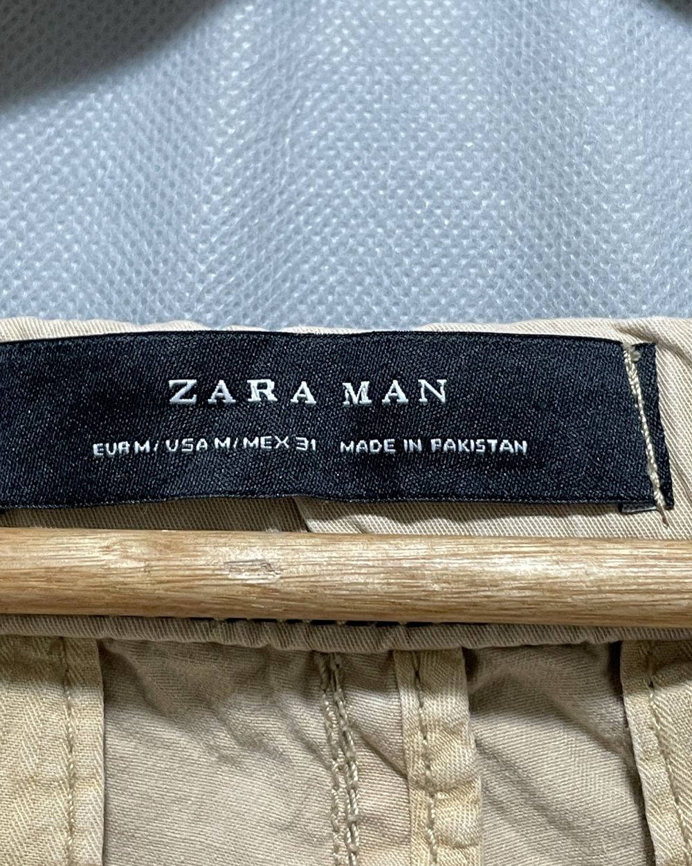 Zara Men Khaki Cotton Short For Men Medium