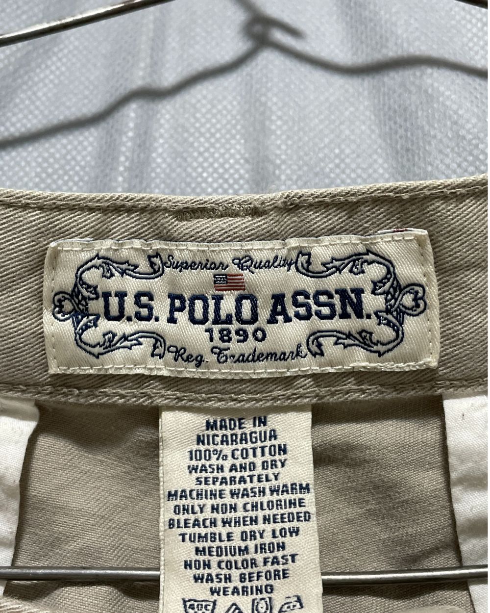 U.S. Polo Assn Khaki Cotton Short For Men Large