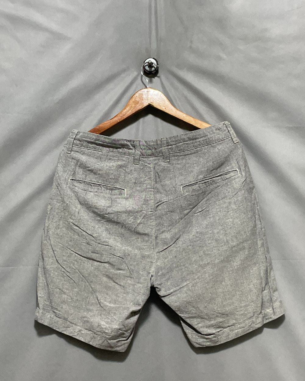 H&M Gray Cotton Short For Men Medium