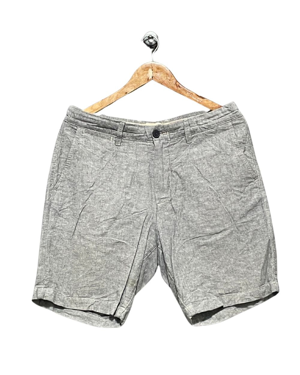 H&M Gray Cotton Short For Men Medium