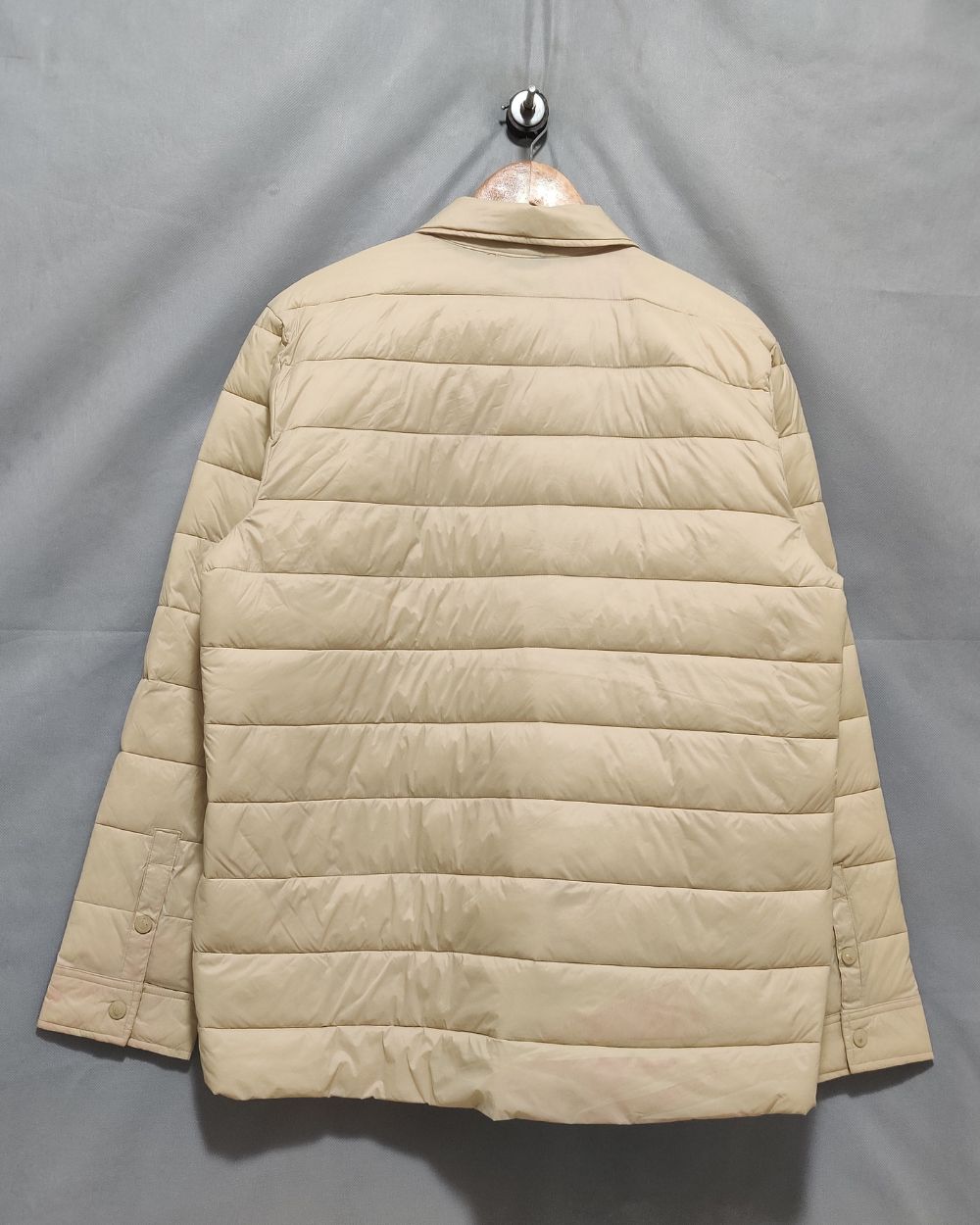 George Cream Puffer Jacket For Men Medium