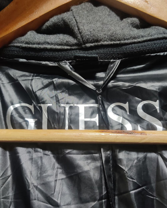 Guess Black For Women Puffer Hood Jacket Medium