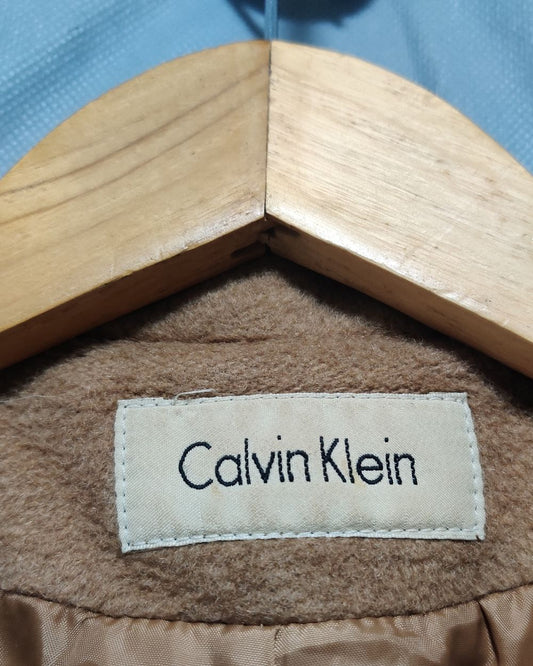 Calvin Klein Camel Coat For Women Large