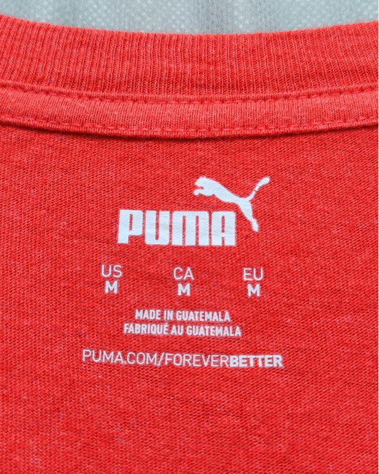 Puma Orange T Shirt For Men Medium