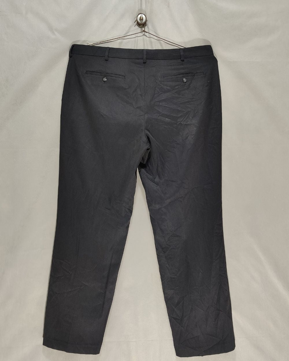 Van Heusen Black Cotton Dress Pant For Men L