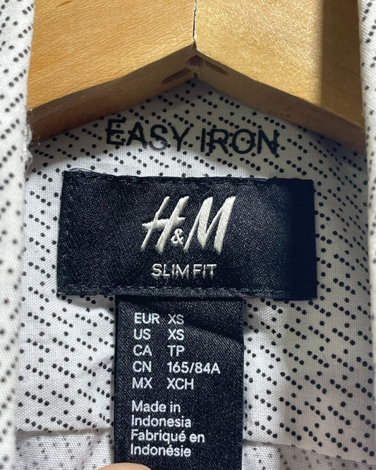 H&M White Cotton Shirt For Men S | Preloved Labels