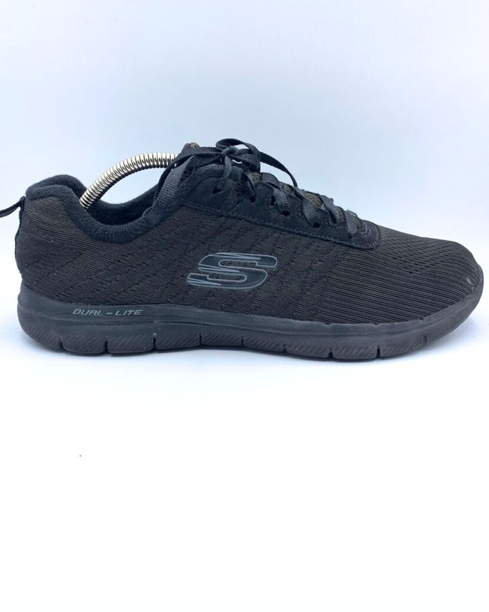 Skechers Dual Lite Original Brand Sports Black Running Shoes For Men