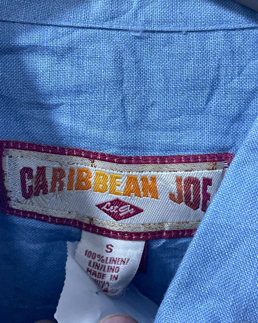 Caribbean Joe Blue Cotton For Women Tops Small