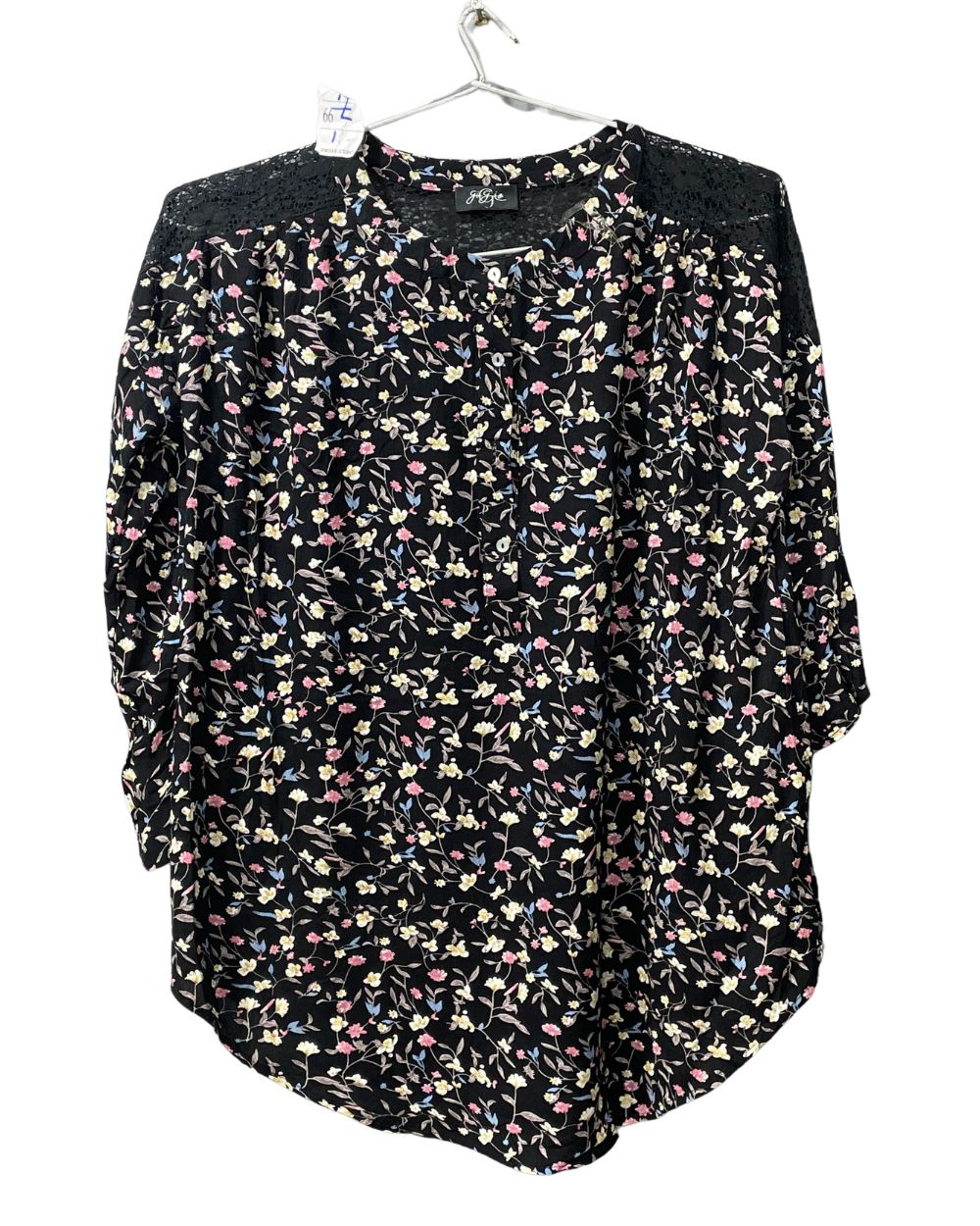 GiGio Black Cotton Net For Women Tops XX Large