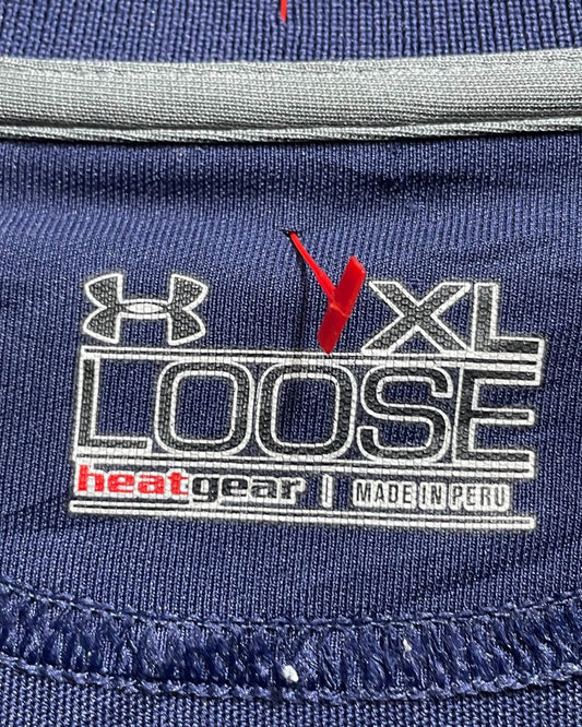 Under Armour Blue Polyester Sport Polo T Shirt For Men X Large