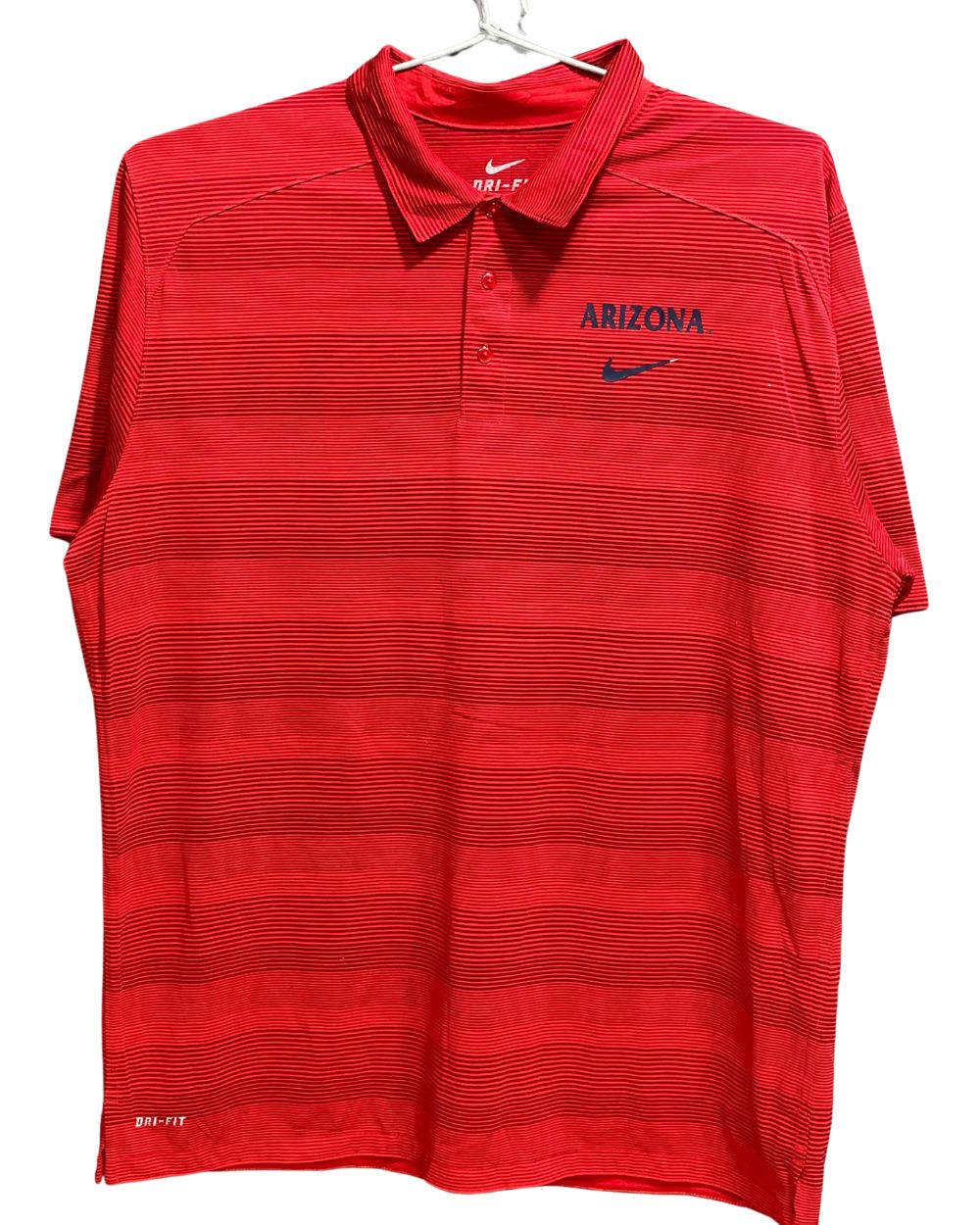 Nike Dri-Fit Red Polyester Sport Polo T Shirt For Men X Large