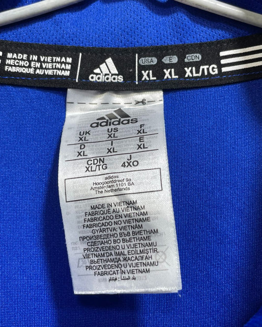 Adidas Blue Polyester Sport Polo T Shirt For Men X Large