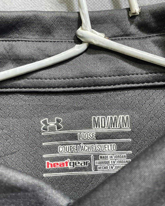 Under Armour Grey Polyester Sport Polo T Shirt For Men X Large