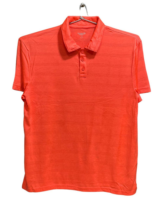 Old Navy Orange Polyester Sport Polo T Shirt For Men Medium