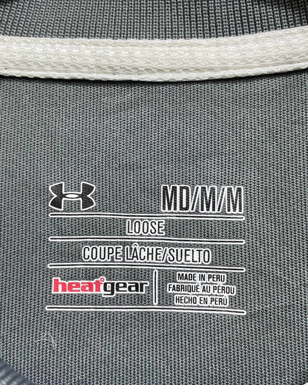 Under Armour Grey Polyester Sport Polo T Shirt For Men Medium