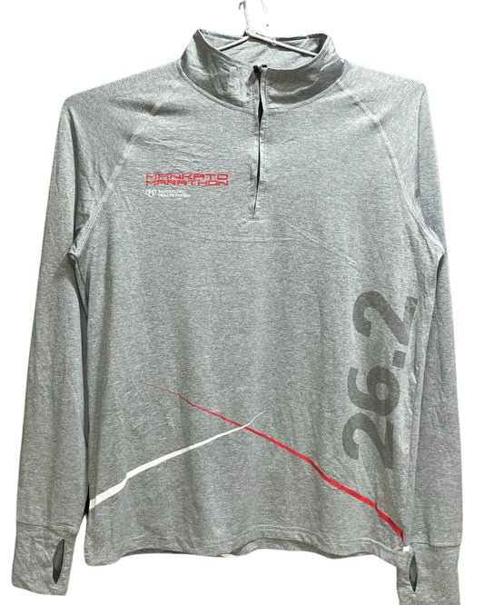 Marathon Grey Polyester Sport Polo T Shirt For Men Medium