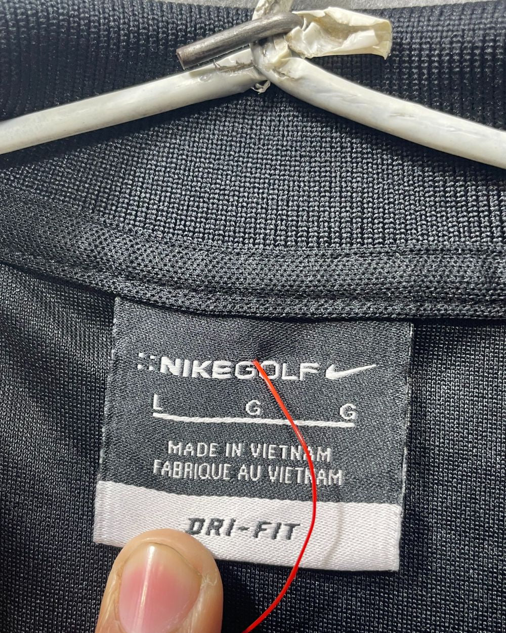 Nike Golf Black Polyester Sport Polo T Shirt For Men Large