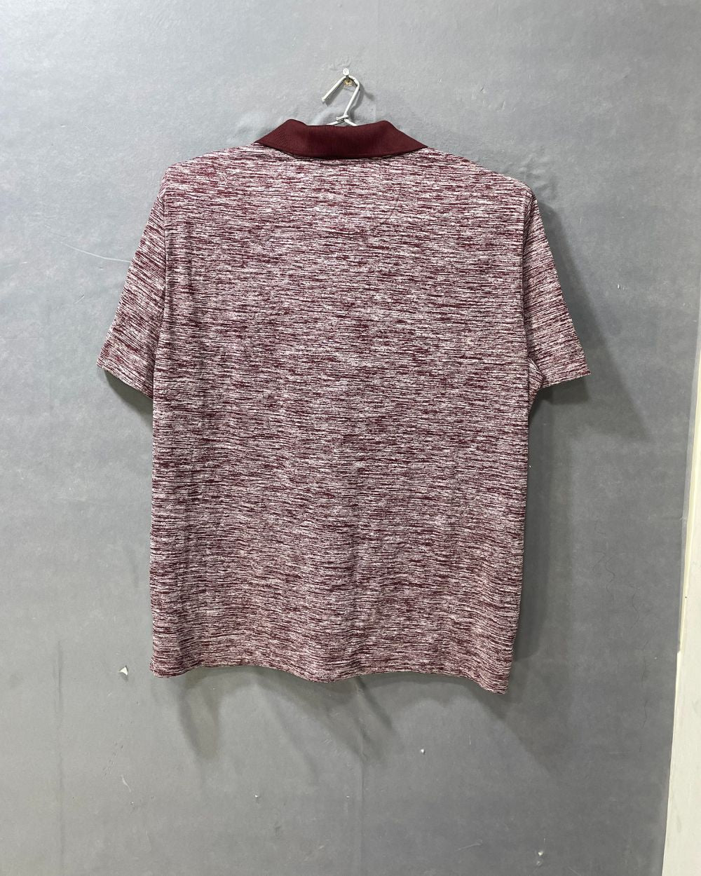 Russell Maroon Polyester Sport Polo T Shirt For Men X Large