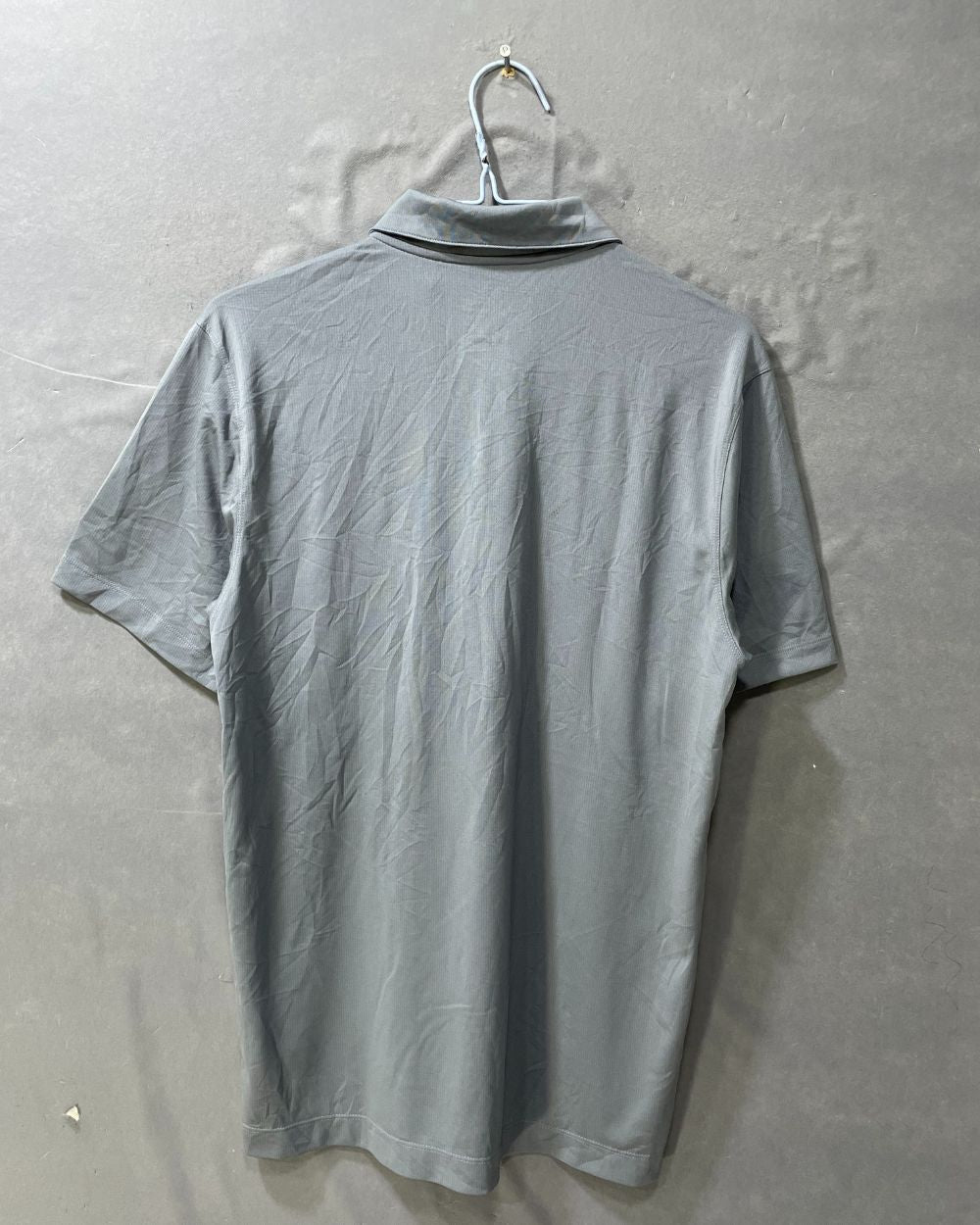 Nike Dri-Fit Grey Polyester Sport Polo T Shirt For Men Small