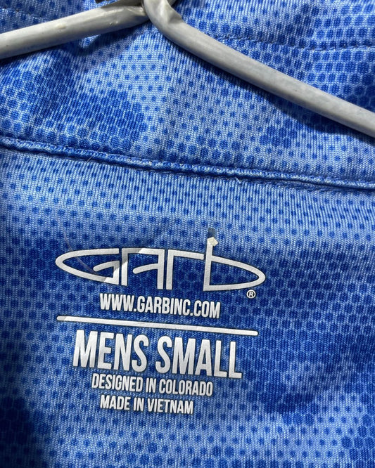 Garbing Blue Polyester Sport Polo T Shirt For Men Medium