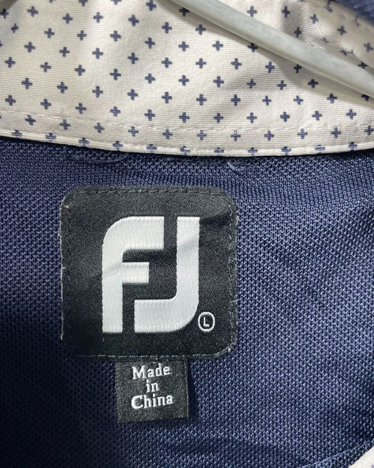 FJ Blue Polyester Sport Polo T Shirt For Men X Large