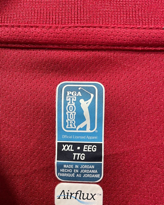 Air Flux Red Polyester Sport Polo T Shirt For Men XX Large