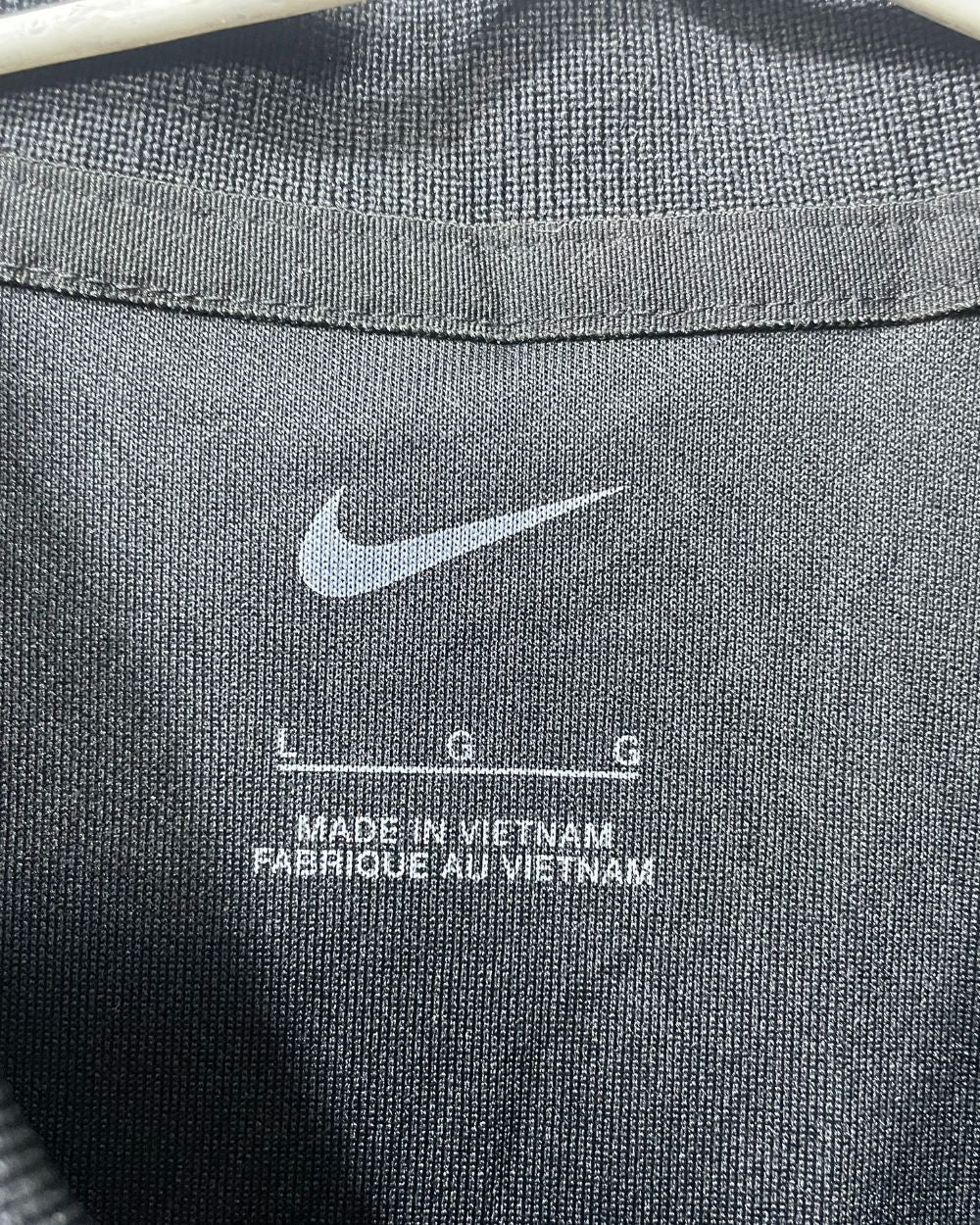 Nike Black Polyester Sport Polo T Shirt For Men Large