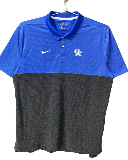 Nike Dri-Fit Blue Polyester Sport Polo T Shirt For Men XX Large