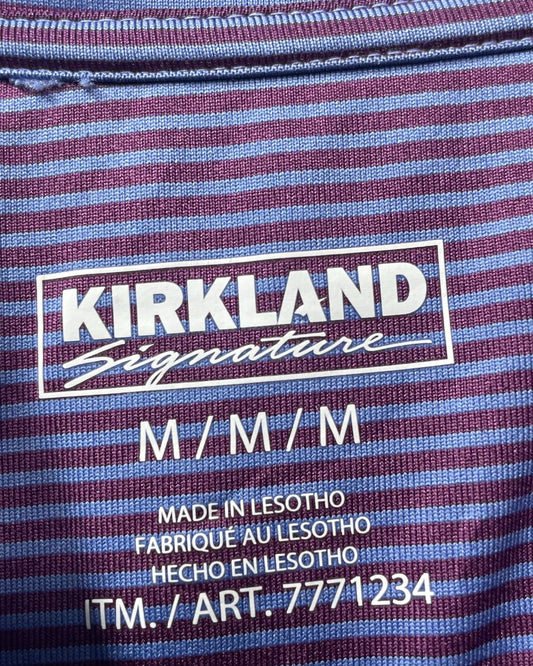 Kirkland Purple Polyester Sport Polo T Shirt For Men Medium