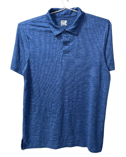32 Cool Blue Polyester Sport Polo T Shirt For Men Large