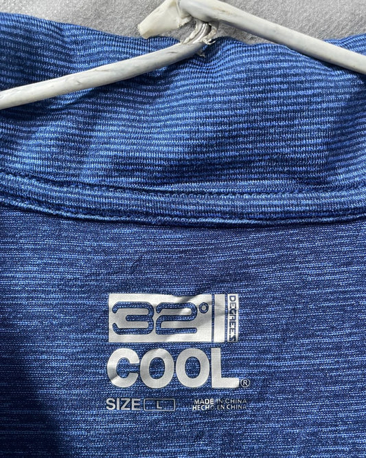 32 Cool Blue Polyester Sport Polo T Shirt For Men Large